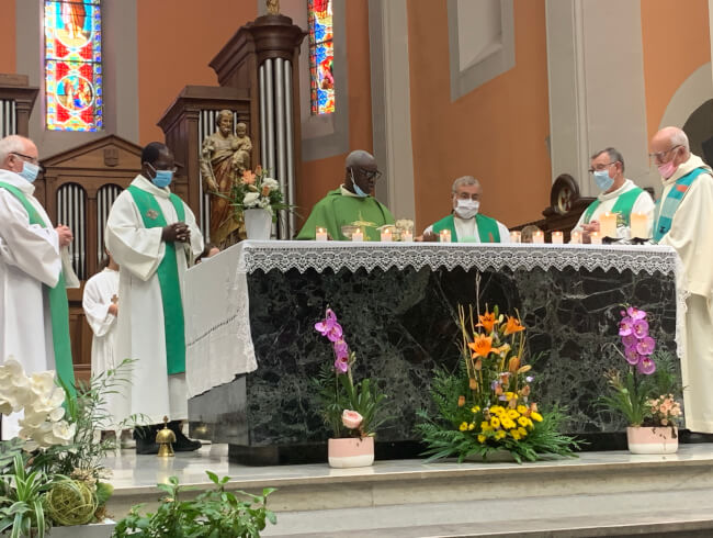 Messe d'au revoir au Pere Blaise Martin  : 