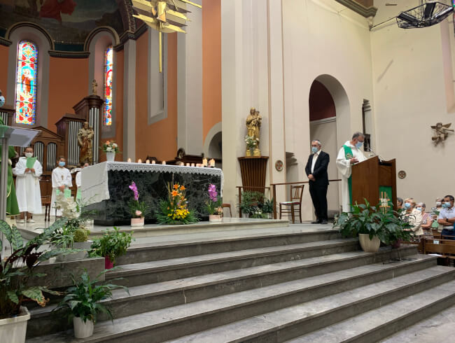 Messe d'au revoir au Pere Blaise Martin  : 