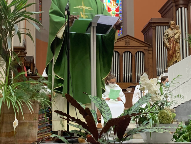 Messe d'au revoir au Pere Blaise Martin  : 