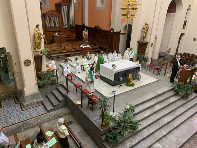 Messe d'au revoir au Pere Blaise Martin  : 