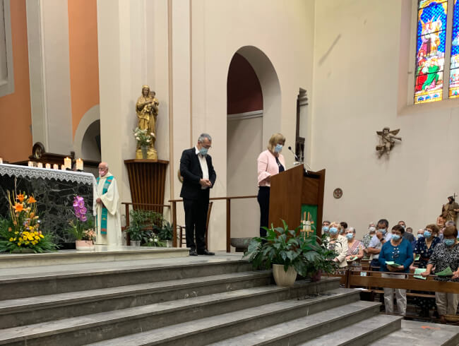 Messe d'au revoir au Pere Blaise Martin  : 