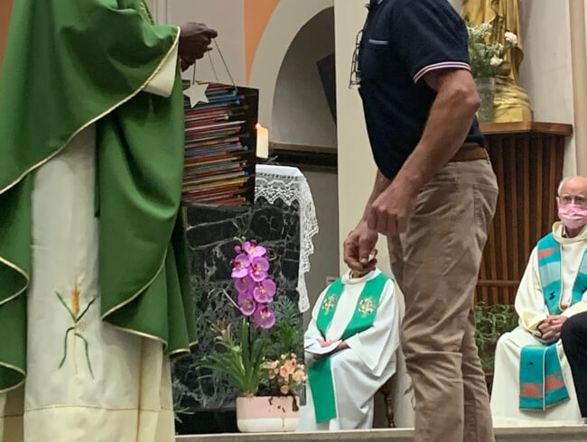 Messe d'au revoir au Pere Blaise Martin  : 