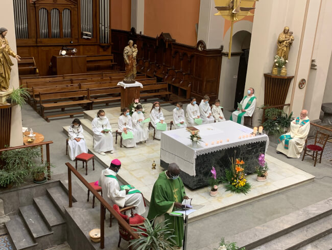 Messe d'au revoir au Pere Blaise Martin  : 