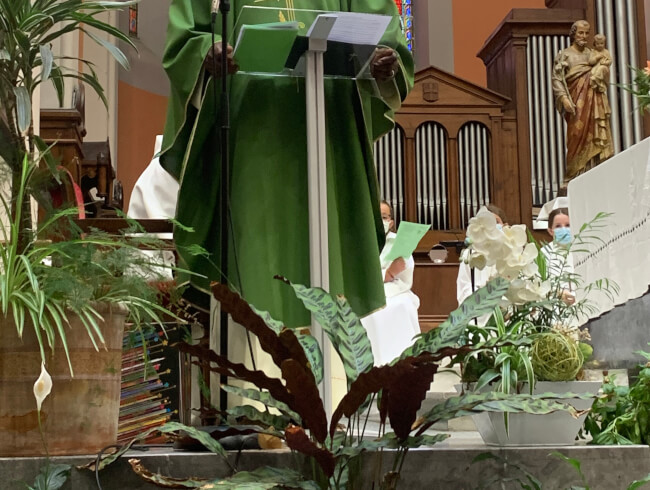 Messe d'au revoir au Pere Blaise Martin  : 