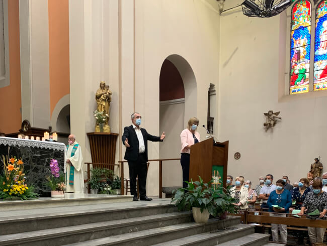 Messe d'au revoir au Pere Blaise Martin  : 