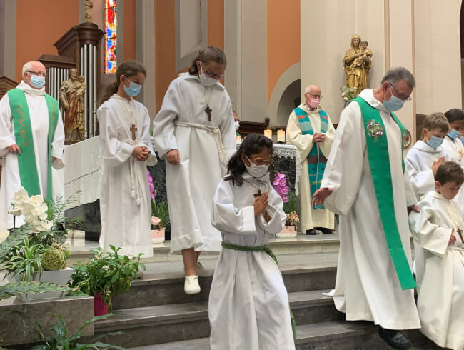 Messe d'au revoir au Pere Blaise Martin  : 