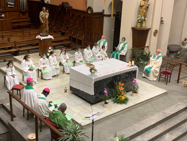 Messe d'au revoir au Pere Blaise Martin  : 