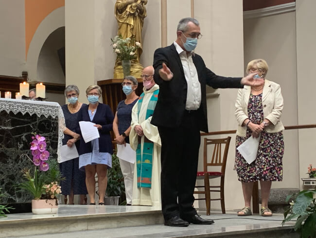 Messe d'au revoir au Pere Blaise Martin  : 