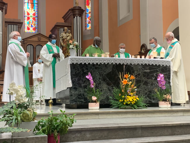 Messe d'au revoir au Pere Blaise Martin  : 