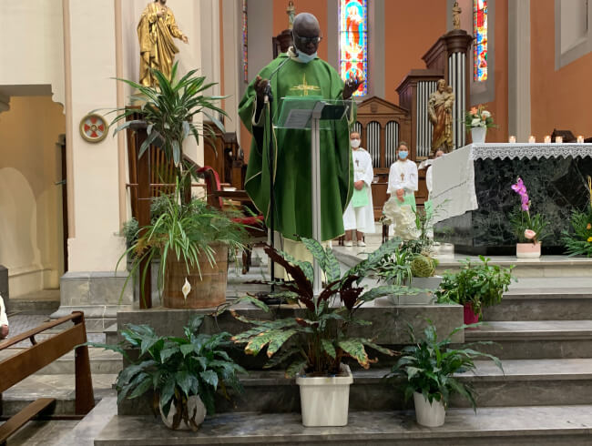 Messe d'au revoir au Pere Blaise Martin  : 