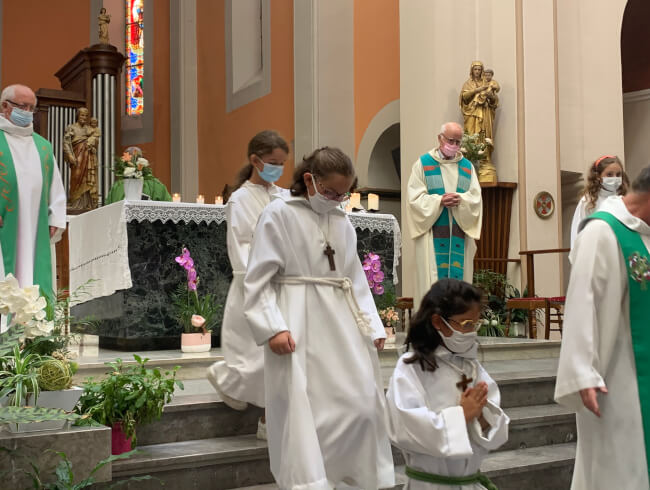 Messe d'au revoir au Pere Blaise Martin  : 