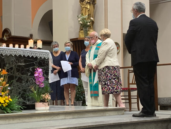 Messe d'au revoir au Pere Blaise Martin  : 