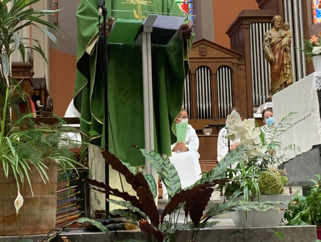 Messe d'au revoir au Pere Blaise Martin  : 