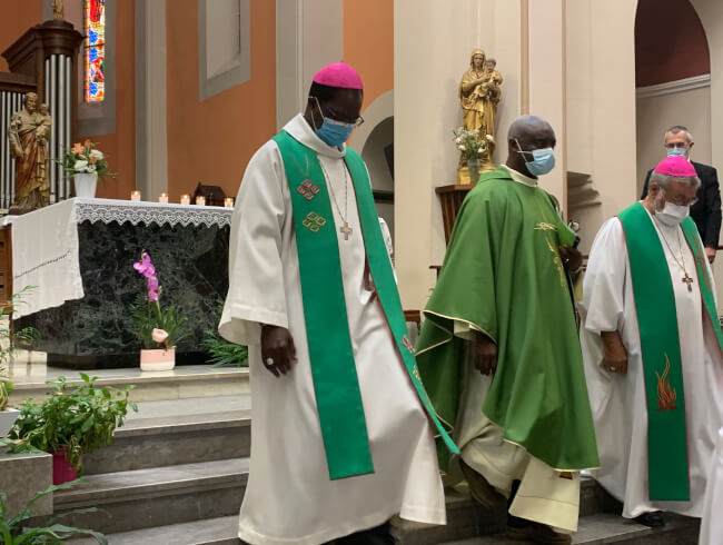 Messe d'au revoir au Pere Blaise Martin  : 