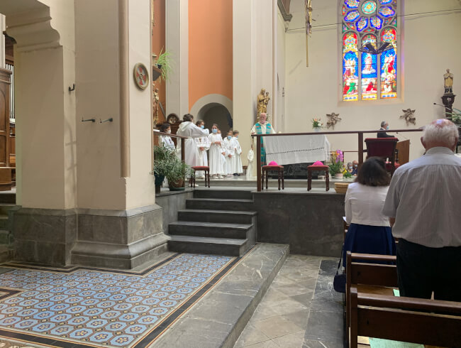 Messe d'au revoir au Pere Blaise Martin  : 