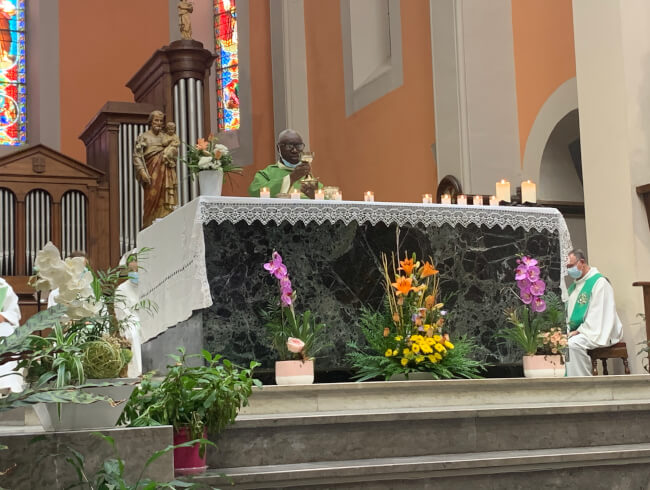 Messe d'au revoir au Pere Blaise Martin  : 