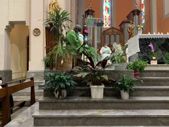 Messe d'au revoir au Pere Blaise Martin  : 