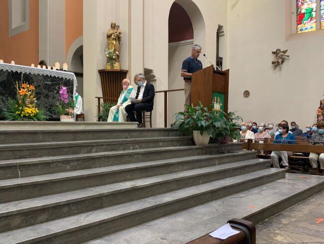 Messe d'au revoir au Pere Blaise Martin  : 