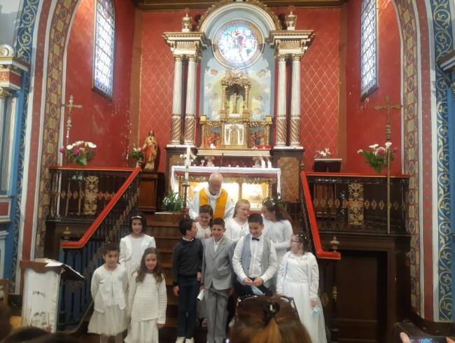 La première des communions dans notre paroisse  : Saint Martin d'Arberoue