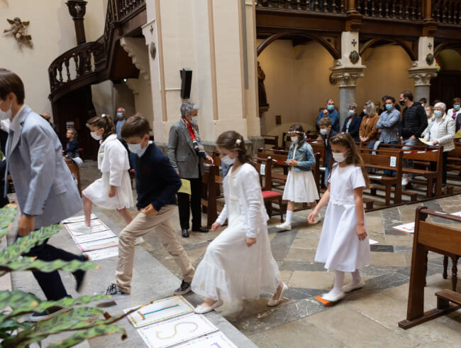 La première des communions dans notre paroisse  : Hasparren 